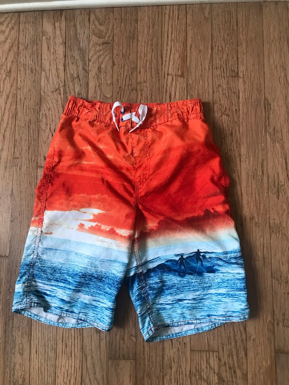 Trunks Swim Big Boys Old Navy Orange/Blue/White Size XL/TG (14-16)